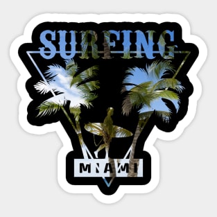 Surfing Miami Sticker